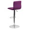 Emma and Oliver Coti Modern Channel Tufted Upholstered Height Adjustable Mid-Back Stool and Pedestal Base with Footrest